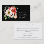 エレガントフローラサロン鋏ロゴアポイントメント 名刺 (正面/裏面)