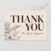 エレガントフローラサンキューカード サンキューカード (裏面)