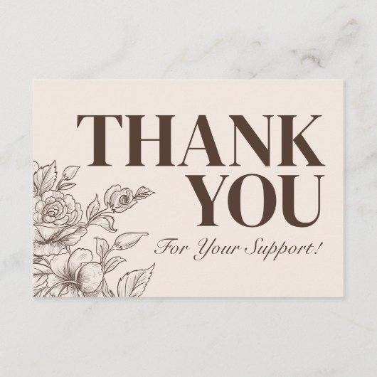 エレガントフローラサンキューカード サンキューカード (裏面)