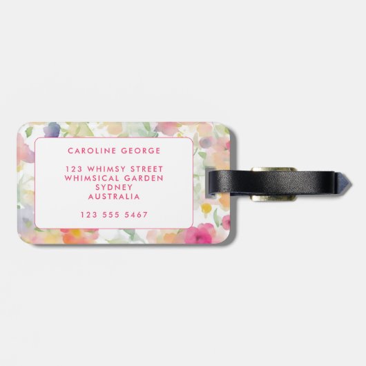 エレガントフローラシスタイリッシュックガーリーラゲッジタグ ラゲッジタグ (裏面横)