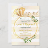 エレガントフローラシック婚約パーティ 招待状 (正面)