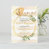 エレガントフローラシック婚約パーティ 招待状 (スタンド正面)