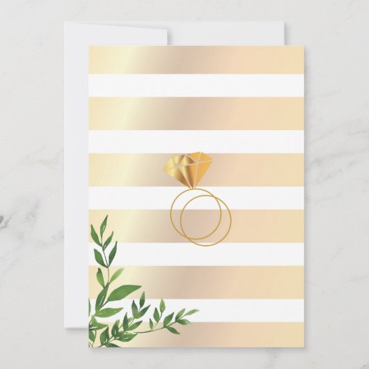 エレガントフローラシック婚約パーティ 招待状 (裏面)