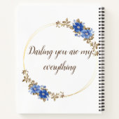 エレガントフローラシック文字デザイン ノートブック (裏面)