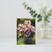 エレガントフローラシンプルミニマル写真 名刺 (スタンド正面)