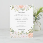 エレガントフローラシンプル結婚式招待状 招待状 (スタンド正面)