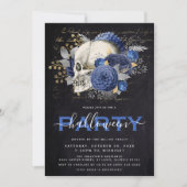 エレガントフローラスカル成人ハローウィンパーティ 招待状 (正面)