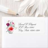 エレガントフローラスクリプト差出人住所ラベル ラベル (インサイチュ)