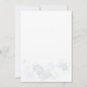 エレガントフローラスクリプト水カラーブライダルシャワー 招待状 (裏面)