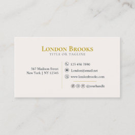 エレガントフローラスクリプト金ゴールド |ソーシャルメディアビジネス 名刺