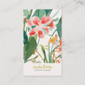 エレガントフローラスクリプト金ゴールド |ソーシャルメディアQRコード 名刺 (裏面)