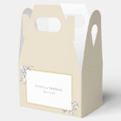 エレガントフローラスケッチ金ゴールドフレ素朴結婚ーム フェイバーボックス (オープン)