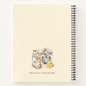 エレガントフローラスタンドミキサーおよび料理レシピ ノートブック (裏面)