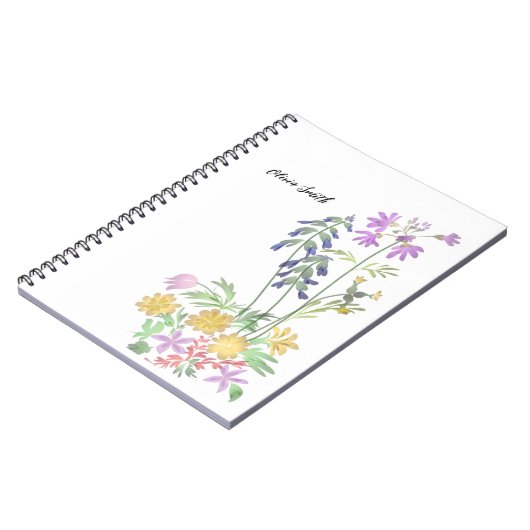 エレガントフローラスパイラル写真ノートブック ノートブック (左側)