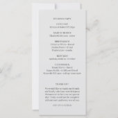エレガントフローラスモークグレー結婚式 プログラム (裏面)