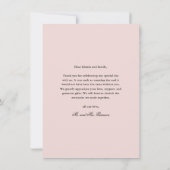 エレガントフローラス結婚クリプトの写真 サンキューカード (裏面)