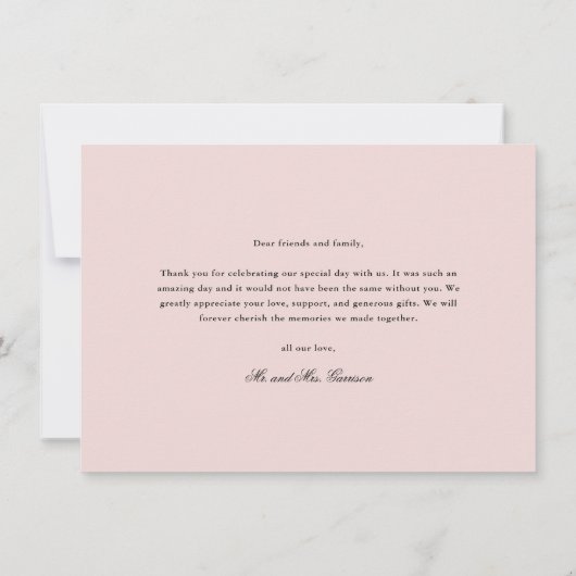 エレガントフローラス結婚クリプト サンキューカード (裏面)