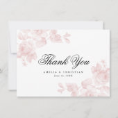 エレガントフローラス結婚クリプト サンキューカード (正面)