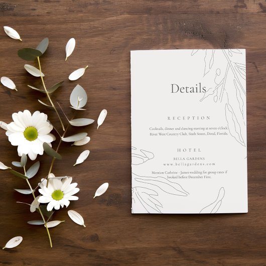 エレガントフローラス結婚ケッチの詳細 エンクロージャーカード