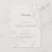 エレガントフローラス結婚ケッチの詳細 エンクロージャーカード (正面)