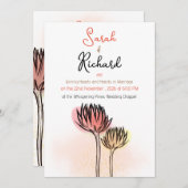 エレガントフローラス結婚ケッチ 招待状 (正面/裏面)