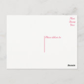 エレガントフローラス結婚ピンクローズ ポストカード (裏面)