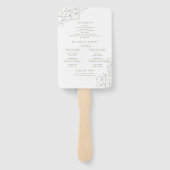 エレガントフローラセージのグリーンウェディングプログラム ハンドファン (裏面)