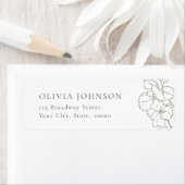 エレガントフローラセージ緑差出人住所 ラベル (インサイチュ)