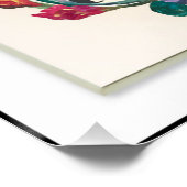 エレガントフローラタイポグラフィ壁 ポスター (コーナー)