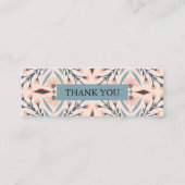 エレガントフローラタイル幾何学模様ピンクありがとう スキニー名刺 (裏面)