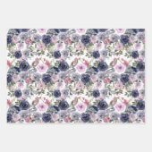 エレガントフローラタイル模様 ラッピングペーパーシート (正面2)