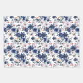 エレガントフローラタイル模様 ラッピングペーパーシート (正面)