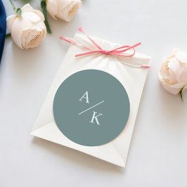 エレガントフローラターコイズ/ティール（緑がかった色） ラウンドシール