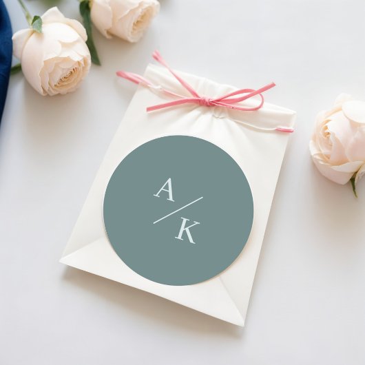 エレガントフローラターコイズ/ティール（緑がかった色） ラウンドシール