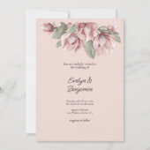 エレガントフローラダスティバラ結婚赤面 招待状 (正面)