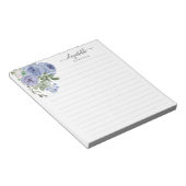 エレガントフローラダスティブルーウォーターバラスクリプト ノートパッド (アングル)