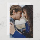 エレガントフローラダスティブルーティール(緑がかった色)結婚ズ セーブザデート (裏面)