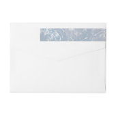 エレガントフローラダスティブルー結婚ズ |差出人住所 ラップアラウンドラベル (裏面)