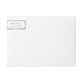 エレガントフローラダスティブルー結婚ズ |差出人住所 ラップアラウンドラベル (正面)