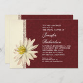 エレガントフローラダマスクブライダルシャワー招待状 招待状 (正面/裏面)