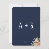 エレガントフローラダーク結婚・グリーンのメニュー・カード シーズンカード (裏面)