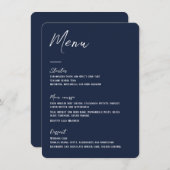 エレガントフローラダーク結婚・グリーンのメニュー・カード シーズンカード (正面/裏面)