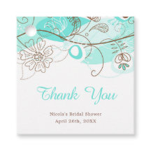 エレガントフローラツイストブライダルシャワーターコイズ