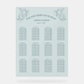 エレガントフローラティール（緑がかった色）座席表 アクリルサイン (正面)