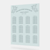 エレガントフローラティール（緑がかった色）座席表 アクリルサイン (傾斜)