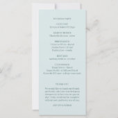 エレガントフローラティール（緑がかった色）結婚式 プログラム (裏面)