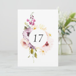 エレガントフローラテーブル番号カード 招待状