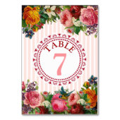 エレガントフローラディスプ結婚レイの表番号カード テーブルナンバー (裏面)