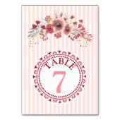 エレガントフローラディスプ結婚レイの表番号カード テーブルナンバー (正面)