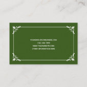 エレガントフローラデイジー植物園模様 名刺 (裏面)